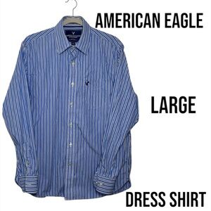 American Eagle Men’s Large Dress Shirt Blue
